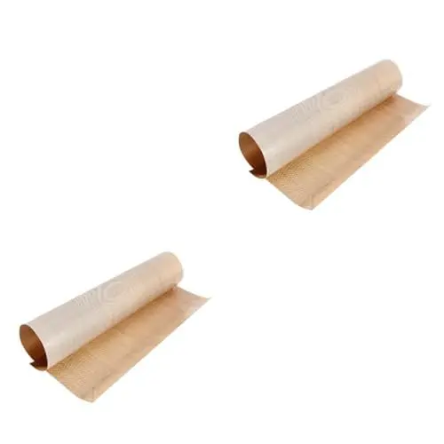 Produktbild: 4 Stück Antihaft-Backtuch Lipgloss Wachstuch Gebäckmatte Öfen Kaffeefarbenes Wachstuch liefert Öltuch baking mat bagettebackform Ofen backblech tuch Kuchentuch backen Coffee Amosfun