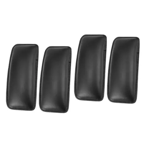 Produktbild: 4 Stück Auto Armlehnenkissen Auto Fahrzubehör Auto Innenzubehör Auto Armlehnen Armlehnenkissen Kniekissen Armlehne Für Auto Ellenbogen Rest Armlehnenpolster Schwarzes Pu JECOMPRIS