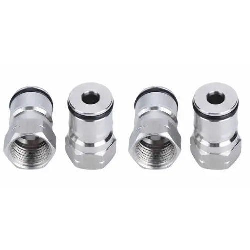 Produktbild: 4 Stück Ball Lock Keg Posts, 304 Edelstahl Keg Coupler Adapter, Homebrew Beer Lock Post Connector Adapter Brauzubehör für das Brauen von Schnellkupplungen