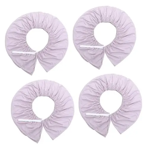 Produktbild: 4 Stück Bett Rock Bettrocke elastisches Bettrock Elastischer Bettrock Faltbarer Bettrock luxuriöser Bettrock Schlafzimmerversorgung Bettwäsche Faltenrock Hotelbettrock Polyester Garneck