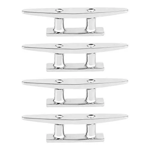 Produktbild: Akozon Bootsklampe, 4 Stück 100 Mm/3,9 Zoll Edelstahlklampe Bootsdockklampe Deck Festmacherklampe für Bootszubehör