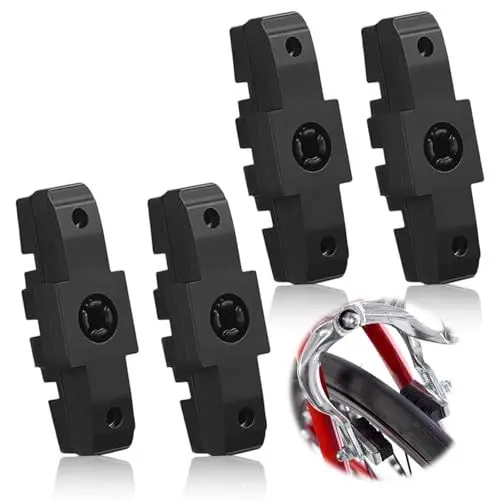 Produktbild: 4 Stück Bremsbeläge, Bremsschuhe für Fydraulische Felgenbremse, Fahrrad Bremsbelag schwarz, Bremsklötze Bremsbacken Bremsgummi