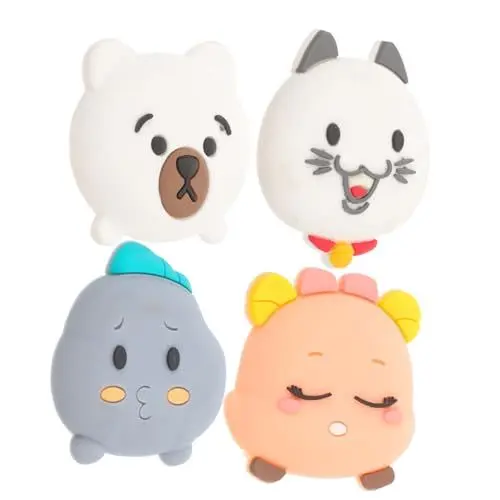 Produktbild: 4 Stück Crashpad aus Silikon Ecke Cartoon-Stoßstangen Möbelschutz wachswärmer shock absorber Stoßstangen für Schranktüren Cartoon-Klebepads selbstklebende Stoßstangen Kieselgel BCOATH