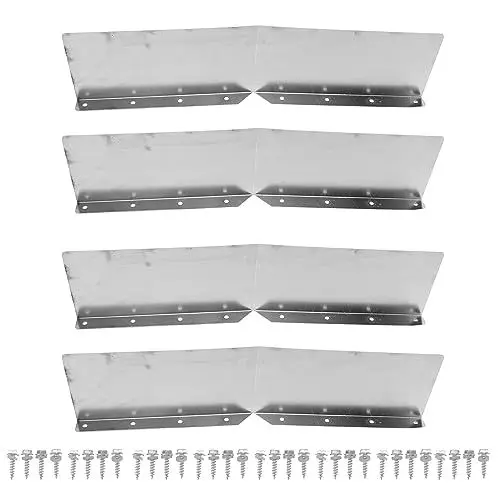 Produktbild: 4 Stück Dachrinnental-Spritzschutz aus Aluminium, Regenrinnental-Dachschindeln, Schutz für Hausschindeldächer, Ecken