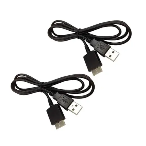 Produktbild: Uonlytech 2sets Abs Shell Mp3 Player Ladekabel Datenkabel Für Nw20mu Hohe Leitfähigkeit Flexibel Einfach Zu Bedienen Staubdicht 2 Stücke * 2