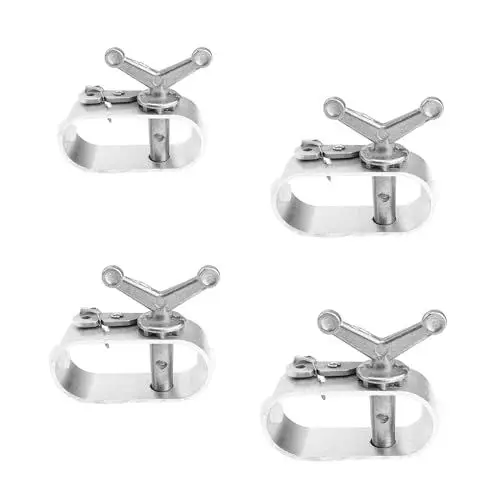 Produktbild: 4 Stück Drahtspanner, DEANKEJI Drahtseil Spanner, Aluminiumlegierung Drahtseilspanner, Starkes Spannverschluss für Seil Poolabdeckung, für als Schwimmbadabdeckung, Den Pool Sauber zu Halten