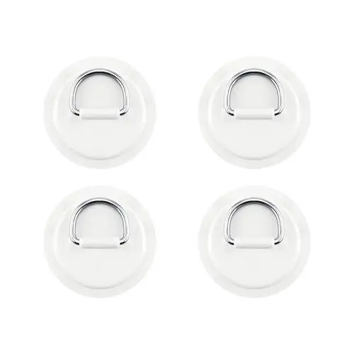 Produktbild: 4 Stück Edelstahl D-Ring-Patch für Schlauchboote,Sup,Kajaks, Schlauchboote, Sup Board,Stand-Up-Paddleboard, D-Ring-PVC-Patch Kleber Schlauchboot Patches Kein Kleber Enthalten