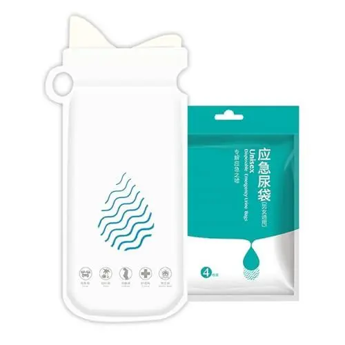 Produktbild: 4 Stück Einweg-Urinbeutel, Tragbar, Unisex, für Reisen, Staus, Camping, Lange Reisen, Wandern