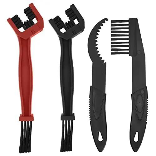 Produktbild: 4 Stück FahrradKetten Motorradketten Reinigungsbürste Kit, Fahrrad Motorrad Kettenreiniger Saubere Bürste, Kettenbürste, Kettenreinigungsbürste für MTB Mountainbike Fahrrad Motorrad