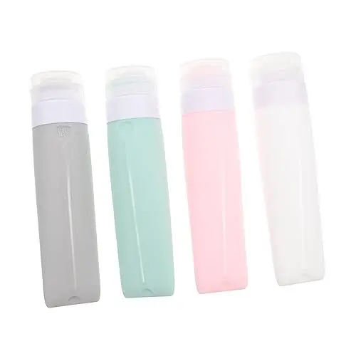 Produktbild: Angoily Leichte Toilettenartikelflaschen Für Unterwegs 4 Stück Quetschbare Shampooflaschen Auslaufsicheres Design Für Frauen