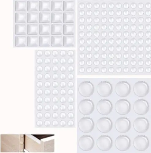 Produktbild: 4 Stück Gummipuffer Selbstklebend, Türpuffer Transparent, Dezente Türpuffer transparent für Türanschlag, Türgriffschutz, Türklinken Stopper