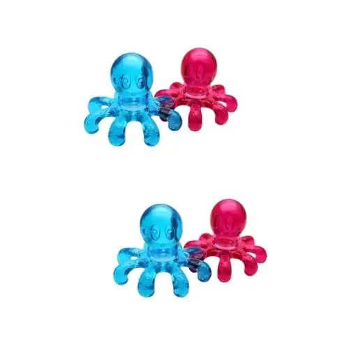 Produktbild: 4 Stück Handmassagegerät Octopus Kopfmassagegerät Ultra-kopfhautmassagegerät Oktopus Manuelle Kopfhautmassagegeräte Oktopus-massage Krake Massieren Bürstenkopf Ältere Spa