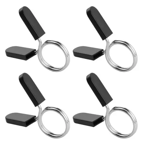 Produktbild: 4 Stück Hantelverschlüsse 30mm Feder Feststeller Hantelverschluss 30mm, Federverschlüsse, Federverschluss Langhantel Klemmen für Hanteln Hantelstangen Langhantelstange Gewichtheben Krafttraining