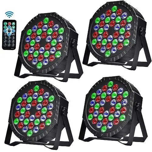 Produktbild: LED Par Strahler 36 LED Bühnenlicht Discolicht Partylicht DJ Licht RGB mit Fernbedienung Bühnenbeleuchtung 7 Beleuchtung Modi für KTV DJ Bar Party Hochzeit Halloween Weihnachten