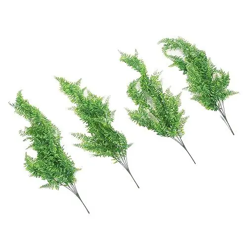 Produktbild: Odorkle Künstliche Pflanzen, Künstliche Hängepflanzen aus Kunststoff, Gefälschte Hängepflanzen, Hängende Blätter, Künstliche Grünpflanzen für Büro, Garten, Hochzeit, Dschungel-Dekoration