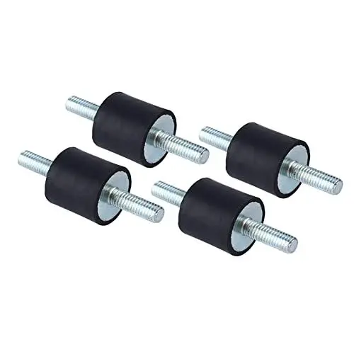 Produktbild: 4 Stück M6 Gummilager, Gummi-Stoßdämpfer mit Doppelgewinde, Gummi-Vibrationsisolator, Luftkompressor-Pumpen-Stoßdämpfer,Anti-Vibrations-Isolator,Gummi-Spulenhalterungen,Stoßdämpfer