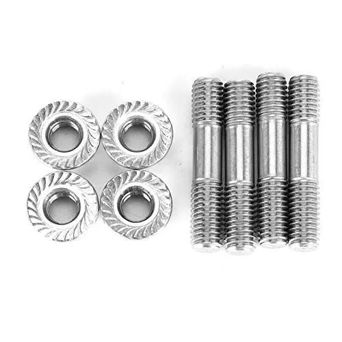 Produktbild: 4 Stück M8x1,25 42 mm/1,65 Zoll T25 T28 Auspuffkrümmerbolzen und Mutter Auto Auspuffanlage