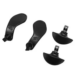 Produktbild: 4 Stück Metallpaddel, 2 Paar Schultertasten-Verlängerungsauslöser für PS5-Controller, Rückhaar-Auslösersperren, Ersatzteile für PS5 Edge-Controller (Schwarz)