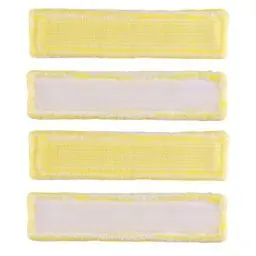 Produktbild: 4 Stück Mikrofaser Wischbezug, Fensterreiniger Ersatzteile Kompatibel mit Kärcher Fenstersauger WV2 WV5, Kärcher Fenstersauger Zubehör, Fensterreiniger Tücher Wischmopppad(Gelb)