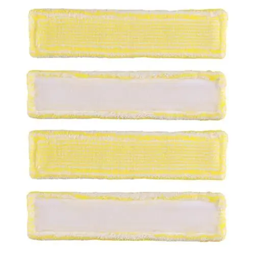 Produktbild: 4 Stück Mikrofaser Wischbezug, Fensterreiniger Ersatzteile Kompatibel mit Kärcher Fenstersauger WV2 WV5, Kärcher Fenstersauger Zubehör, Fensterreiniger Tücher Wischmopppad(Gelb)