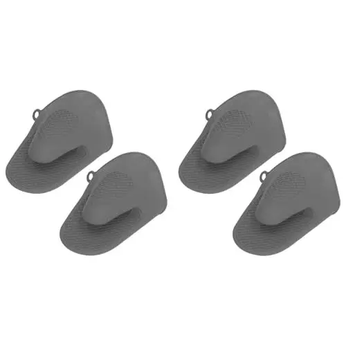 Produktbild: 4 Stück Ofenhandschuhe, Kochhandschuhe, Silikon-Ofenhandschuhe, Mini-Silikon-verdickte Anti-Verbrühungs-Kochhandschuhe für die Küche
