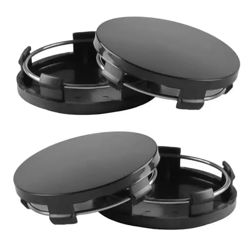 Produktbild: 4 Stück Radnabenkappen für Felgenkappen, Nabendeckel ID 56mm OD 60mm, Felgendeckel, Radnabendeckel, Auto Nabenabdeckung, Universal ABS Nabenkappen für Auto Zubehör Radnabenabdeckung, Schwarz