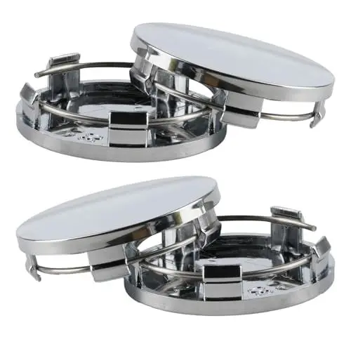 Produktbild: 4 Stück Radnabenkappen für Felgenkappen, Nabendeckel ID 56mm OD 60mm, Felgendeckel, Radnabendeckel, Auto Nabenabdeckung, Universal ABS Nabenkappen für Auto Zubehör Radnabenabdeckung (Silber)