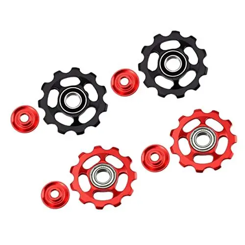 Produktbild: Yardwe 4pcs Schaltwerk Pulley 11t Für Berg Aluminium Legierung Fahrrad Schaltwerk Rad Einfach Installieren