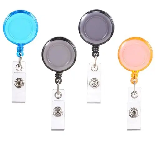 Produktbild: 4 Stück Schlüsselanhänger Ausziehbar Schlüsselband Ausziehbar Ausweishalter Ausziehbar Ausziehbarer Schlüsselanhänger für Kartenhalter Schlüssel ID Card Holder Handy