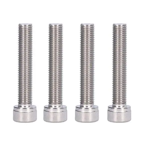 Produktbild: 4 Stück Sechskantschrauben M10 A2 – 70 Edelstahl-Flansch-Sechskantschrauben und Muttern-Set für Karosserieteile, Lebensmittelindustrie und Gastronomie (M10*55)