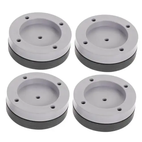 Produktbild: 4 Stück Unterlegscheiben Stoßdämpfer-Waschmaschine Waschtrockner Unterlegscheibe Fußpolster trockene Fußpolster fußbodenschutzmatte gummimatte Anti-Vibrations-Pads Trockner-Pads Angoily