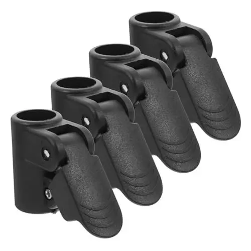 Produktbild: Kisangel 4-teiliger Zeltstangen-Adapter-verbinder 22-25 Mm Kunststoff-Clip für Vordach Robuste Abs-Konstruktion für Den Außenbereich