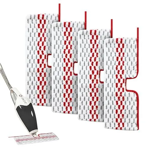 Produktbild: 4 Stück Vileda Sprühwischer Ersatzbezug Set für 1-2 Spraymax, Wiederverwendbare Mop Pads, Wischmopp Nachfüllpads für Alle Bodenarten Geeignet