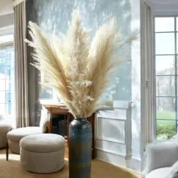 Produktbild: 4 Stück große Pampas getrocknete Dekoration, 100 cm Pampasgras XXL Blumenstrauß getrocknete Blumen, Boho Dekoration für Hochzeit Wohnzimmer Schlafzimmer