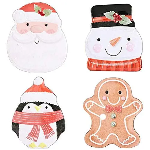 Produktbild: 4 Stücke Boxen Geschenkbox Aus Weißblech Keksdosen Mit Deckel Weihnachtsdose Aus Blech Nistkästen Für Leere Konservendosen Gnome-kanister Eisen Ältere Weihnachtsutensilien