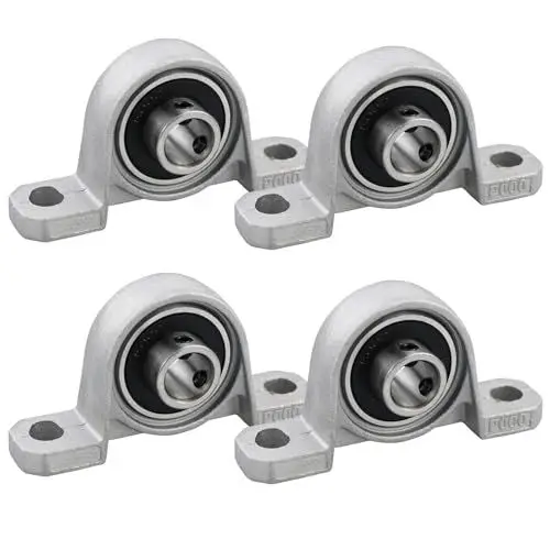 Produktbild: 4 Stücke Gehäuselager, 10mm Stehlager Set, Lagerbock, Zinklegierung Wellenlager, Flanschlager für Achse Welle Maschine, 3d - Drucker (KP08)