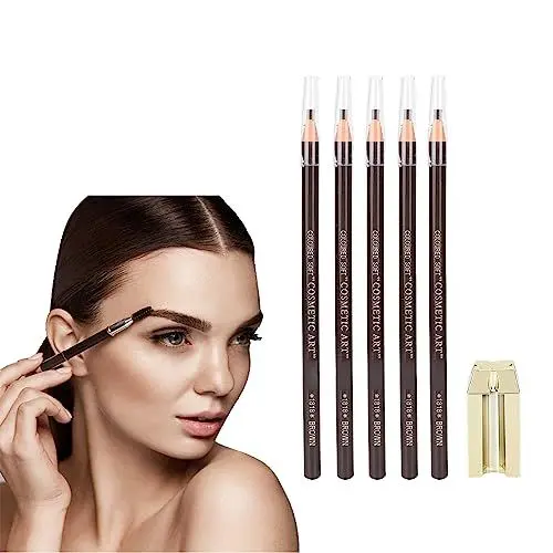 Produktbild: Eyebrow Pencil Sharpener Set - 4 in 1 Augenbrauenstift Make-up Tool für professionelle Formung und Pflege (brauner Augenbrauenstift)