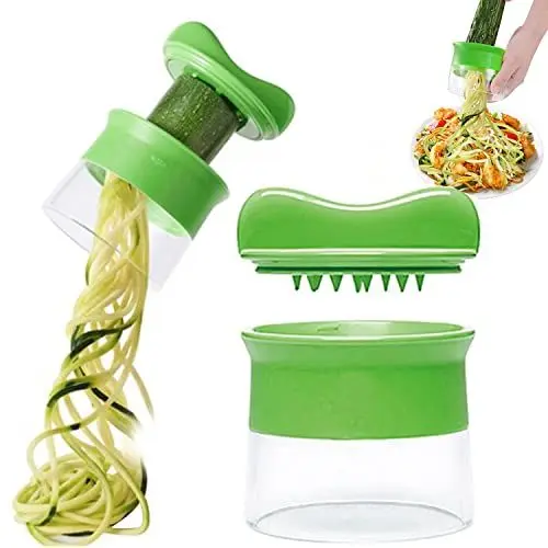 Produktbild: 4 in 1 Spiralschneider Gemüse - Hand Spiralschneider Gemüse, für Karotte, Gurke, Kartoffel, Kürbis, Zucchini, Zwiebel