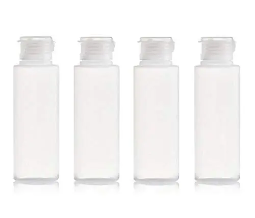 Produktbild: 4 x 100 ml transparente Kunststoff-Tuben zum Zusammendrücken und Nachfüllen Reiseflaschen Make-up Kosmetik-Behälter für Gesichtsreiniger Lotion Emulsion