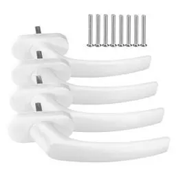Produktbild: 4 x Alu Fenstergriff in Weiß RAL 9016 - Stiftlänge 30mm