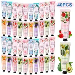 Produktbild: 40 Pack Handcreme Set, Mini Handcreme Damen Geschenkset, Trockene Rissige Hände Fuß Feuchtigkeitscreme für den Winter, Körpercreme Geschenkset für Muttertag Weihnachten Geburtstagsgeschenke
