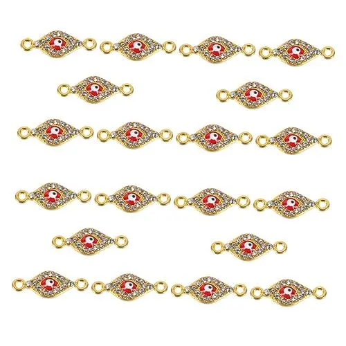 Produktbild: DIYEAH 40stücke Evil Eye Charms Legierung Für Armbänder Halsketten Und Schmuckherstellung Bunte Design-pendants Für Kreative Bastelprojekte
