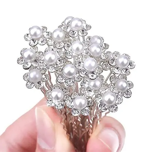 Produktbild: 40 Stück Hochzeit Perlen Haarnadeln, U-Förmige Perlenhaarnadel, Haarschmuck Perlen Hochzeit, Brauthaarschmuck, Brautperlen Hochzeitsfest Haarspangen, Geeignet Für Weiblicher Haarschmuck