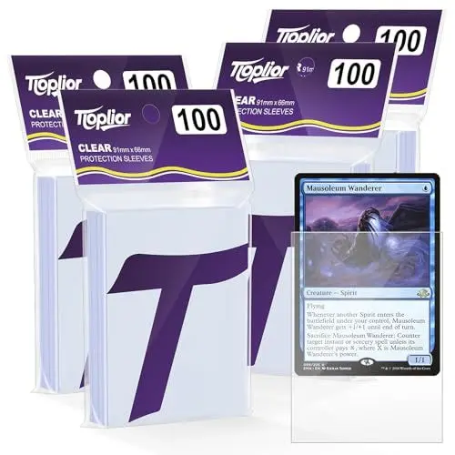 Produktbild: 400 Kartenhüllen,Weiche Transparente Baseball-Kartenhüllen, Kunststoff-Kartenschutz,passend für Fußball,Sportkarten,TCG, MTG,Spielkarten,Standardkarten