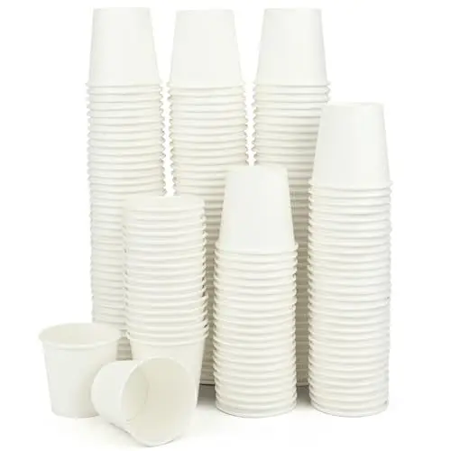 Produktbild: Espressobecher Espresso Pappbecher - 400 Stück Kaffeebecher Pappbecher Klein - 60ml 2oz Weiß Probierbecher Trinkbecher Partybecher - Mini Papierbecher - Kaltgetränkebecher - für Kaffee Wasser Getränk
