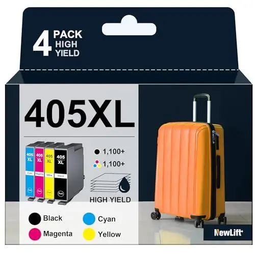 Produktbild: NewLift 405XL Druckerpatronen für Epson 405 für Epson 405xl Multipack für WF 4820 Druckerpatronen WF-3825DWF WF-3820DWF WF-4825DWF WF-4830DTWF WF-7830DTWF WF-7835DTWF (4er-Pack)