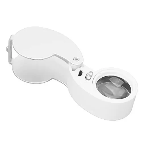 Produktbild: 40-Fach Beleuchtete Lupe LED Tragbare Leselupe aus Aluminiumlegierung HD mit Hoher Transmission
