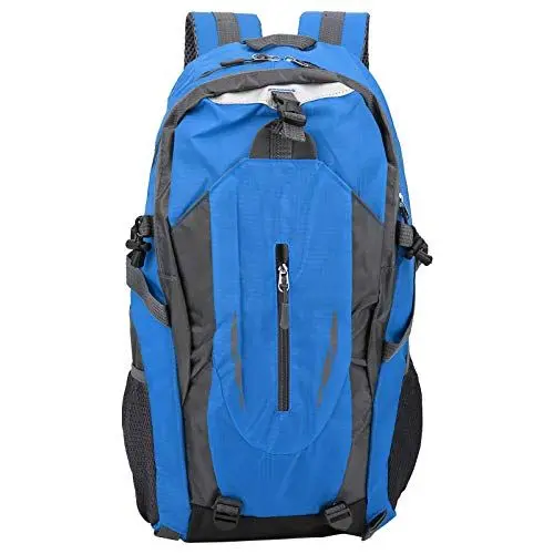 Produktbild: 40L Kletterrucksack, 31 x 19 x 51 cm / 12,2 x 7,5 x 20,08 Zoll Nylon-Wanderrucksack, wasserdichte Rucksack-Umhängetasche für den Außenbereich (Blau)