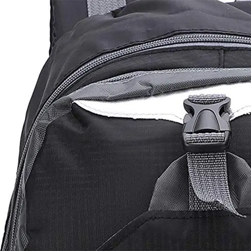 Produktbild: 40L Nylon-Rucksack mit Ergonomie für Wandern, Camping, Outdoor (Black)