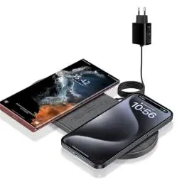 Produktbild: 40W Wireless Charge pad,Dual 20W schnelle kabellose Ladepad für iPhone 16 15 14 13 12 11/Pro/Pro Max/,Apple Airpods 4/3/2/Pro,15W 2 in 1 Kabellose Ladestation für Samsung Galaxy S24/Galaxy Buds